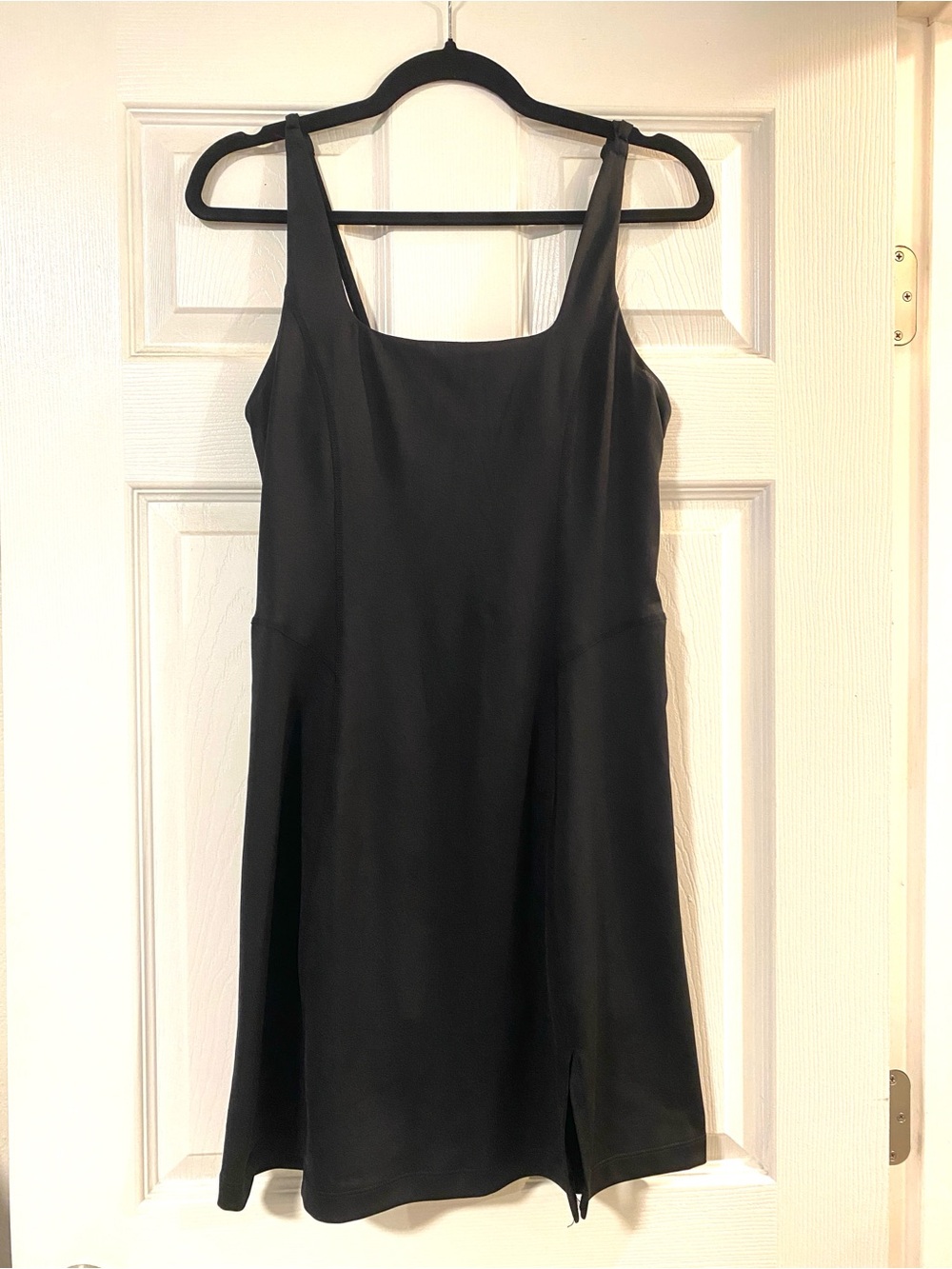 Black Adjustable-Strap Active Dress